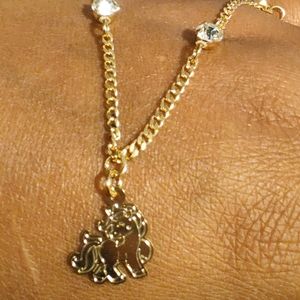 Gold plated little girls bracelet